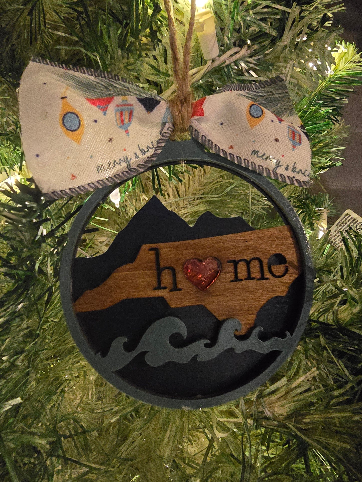 "Heart of NC" Christmas Ornament