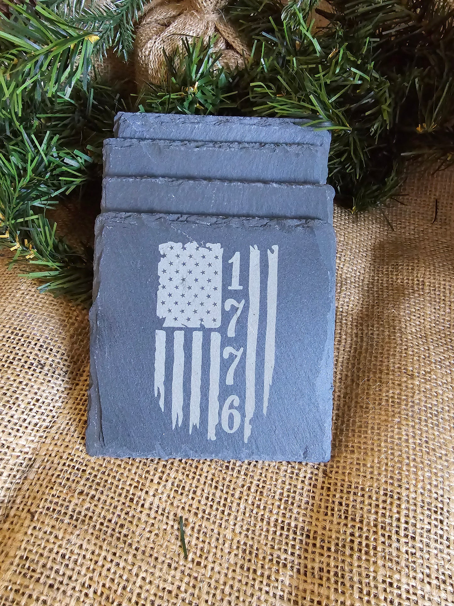Slate Coasters Freedom set