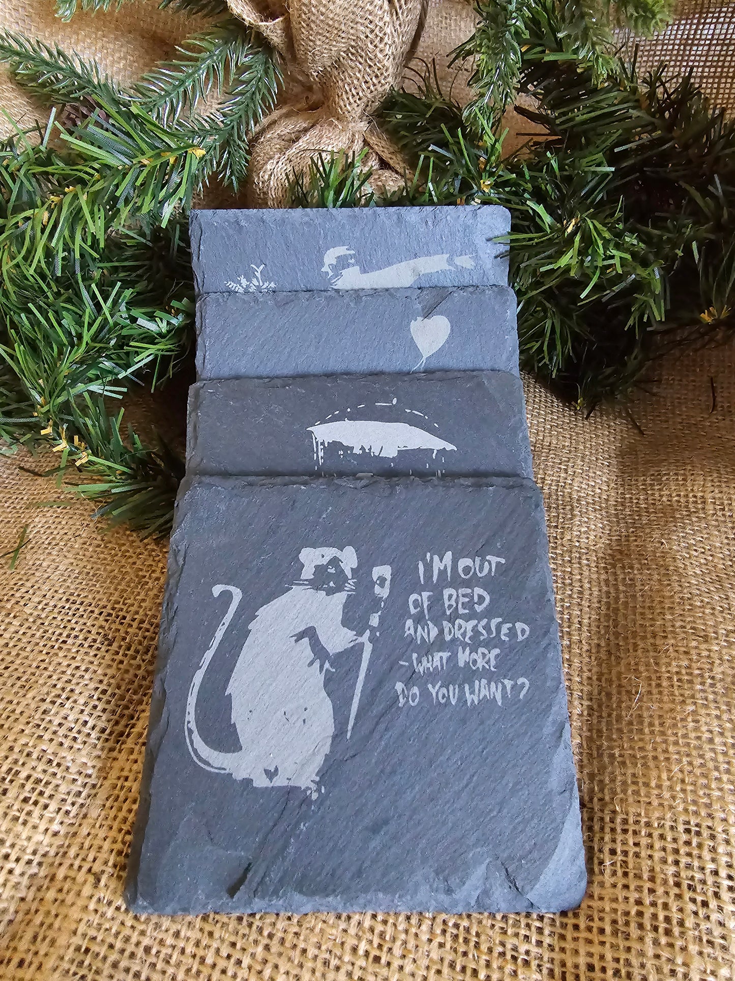 Banksy Series Slate Coasters