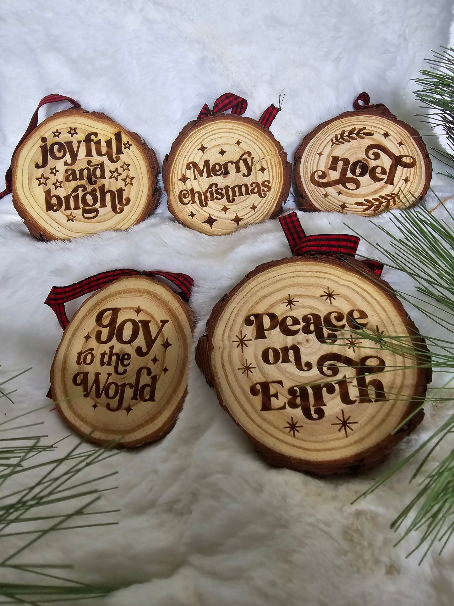 Live Edge Ornaments (Joy Set)