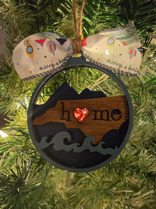 "Heart of NC" Christmas Ornament