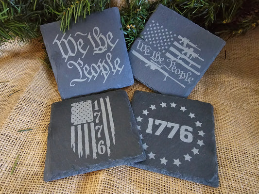 Slate Coasters Freedom set
