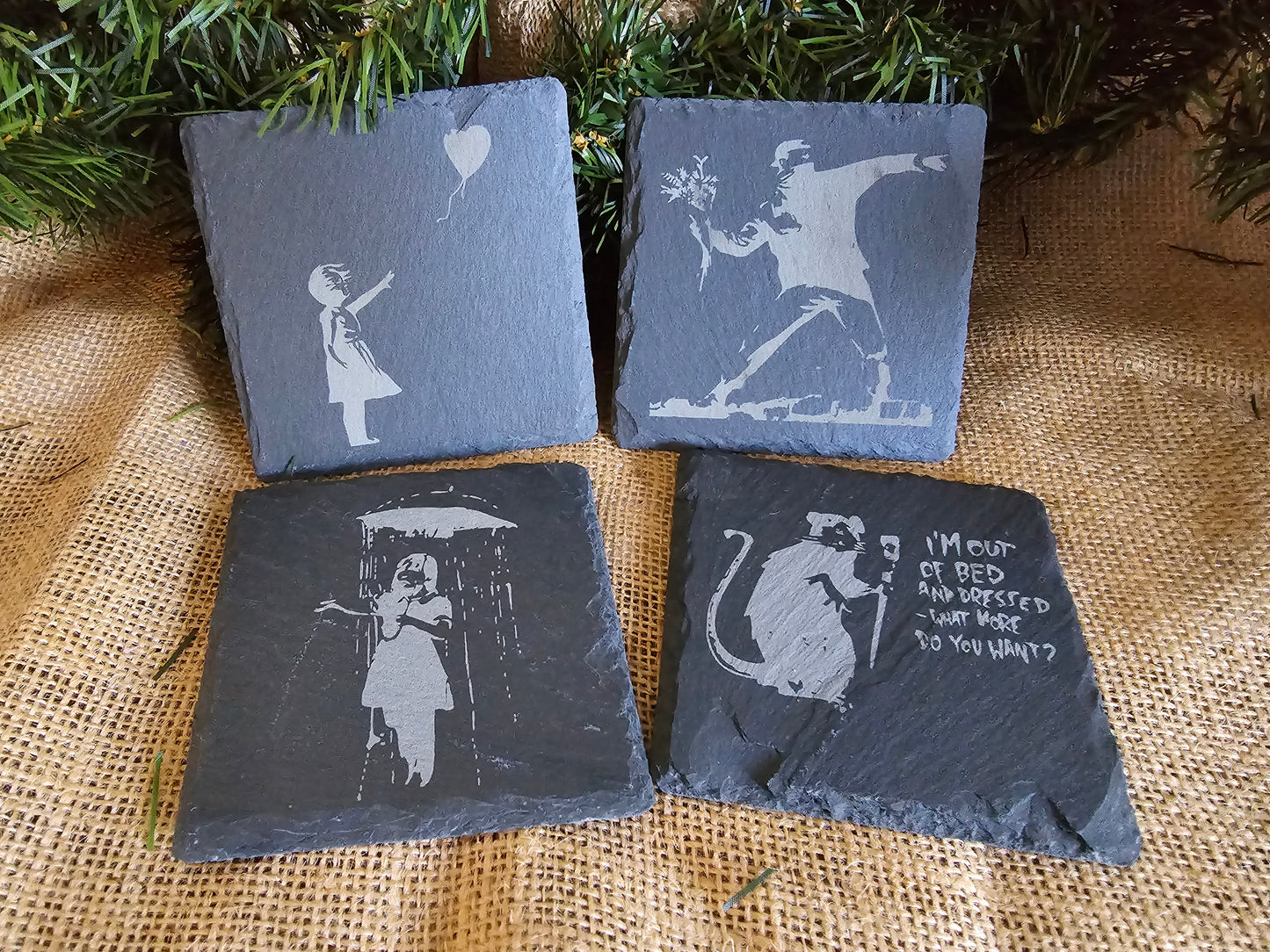 Banksy Series Slate Coasters