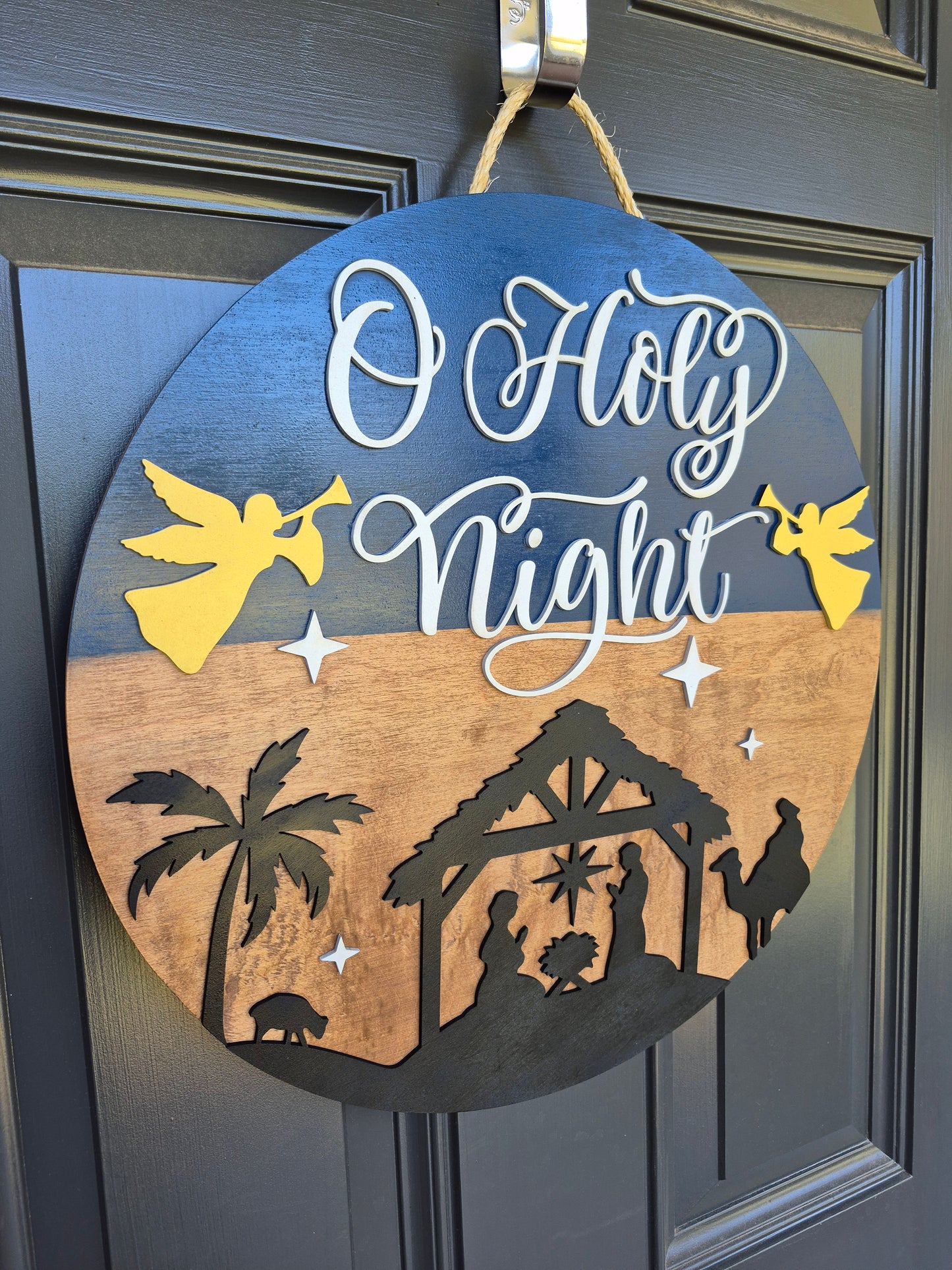 Oh Holy Night door hanger